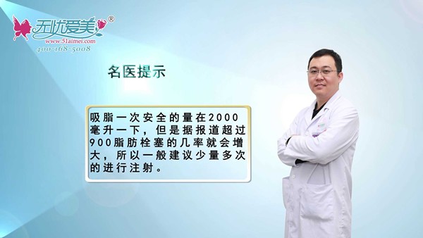 呼和浩特五洲整形裴大偉安全指導(dǎo):吸脂一次可以吸多少呢?