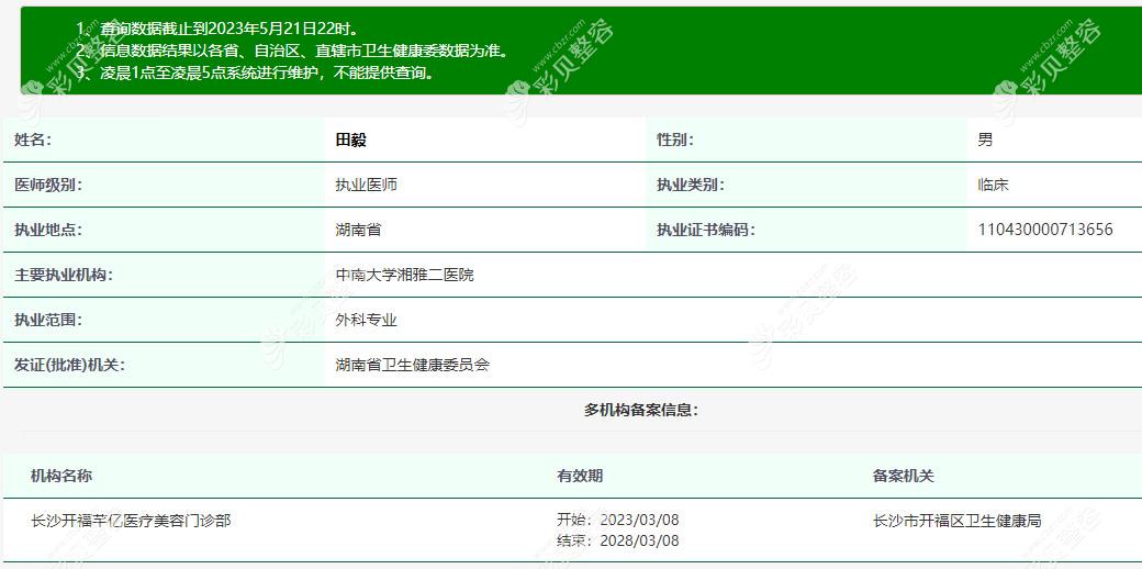 田毅 長沙芊億醫(yī)療美容門診部
