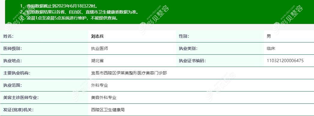 劉志兵 宜昌伊萊美醫(yī)療美容門診部